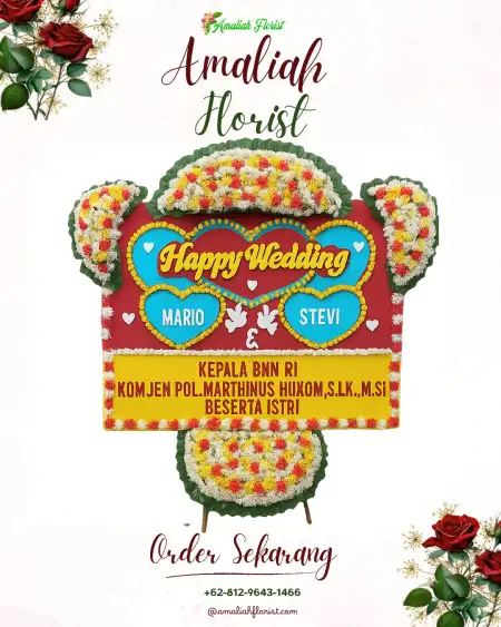 Papan Bunga Pernikahan Solokan